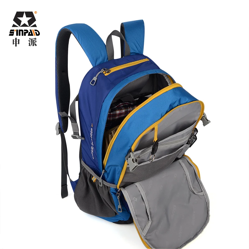 Sinpaid mochila de viagem de alta qualidade, bolsa para montanhismo, para homens, mulheres, adolescentes, cor amarelo verde & azul