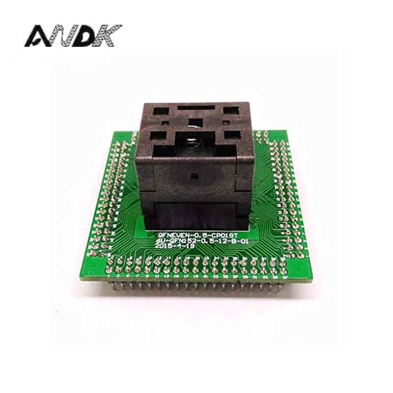 QFN programmer socket IC Test Socket IC550-0644-006-G Pitch 0.5mm Chip Size 9*9 Flash Adapter Clamshell QFN64 MLF64