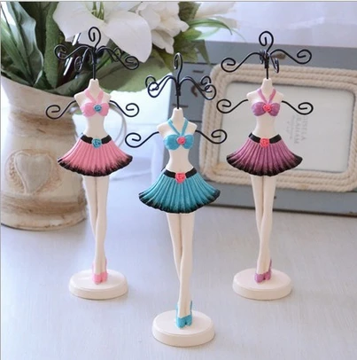 2014 Free Shipping Mini White Gown Lady Mannequin Earring Necklace Jewelry Stand Display Holder