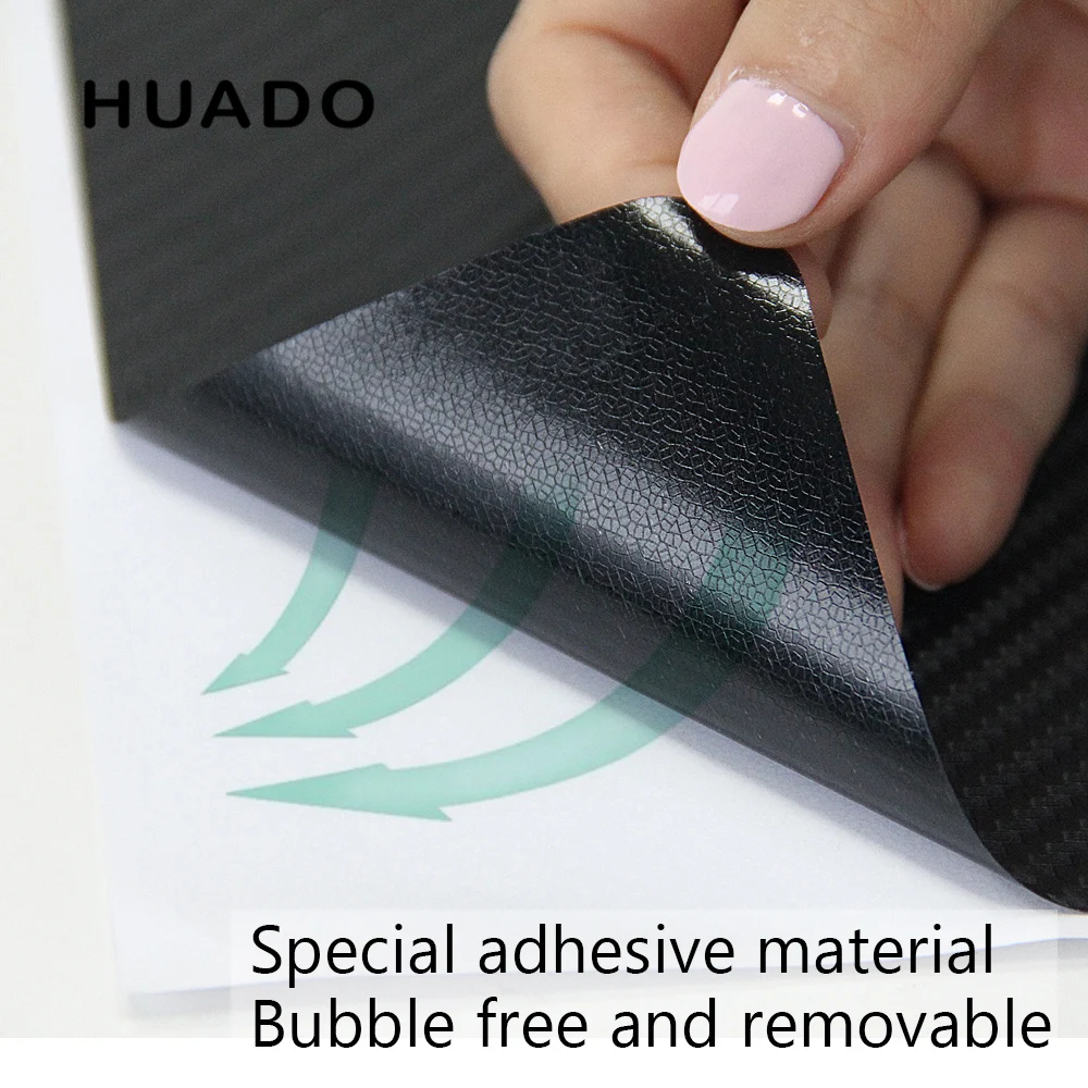 Pegatina de piel para ordenador portátil de fibra de carbono 3D negra, pegatinas de vinilo 15,6 para portátil de 17 "15" 14 "13", calcomanías para mac air 13,3/mi pro/asus/hp