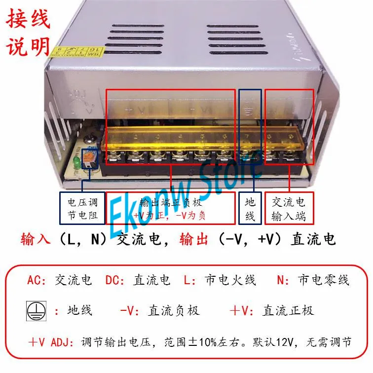 400W 12V 33A Switching Power Supply Factory Outlet SMPS Driver AC110-220V DC12V Transformer for LED Strip Light Module Display