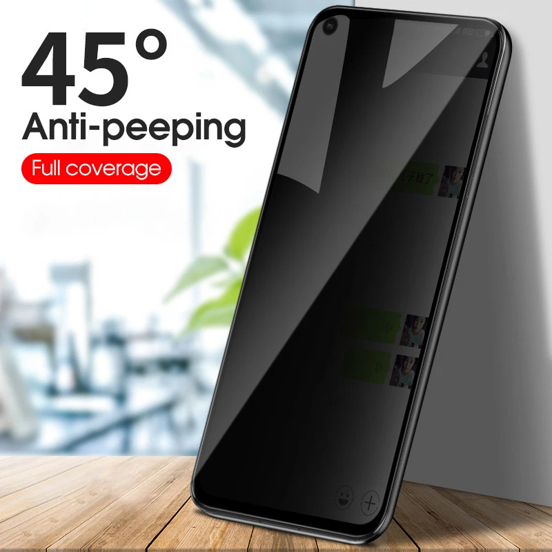 Full Cover Privacy Screen Protector For Huawei Nova 3 3i 4 5 5i Pro 5Z 5T 6 7 7i 8 SE Anti Spy Peep Glare 9H Tempered Glass Film
