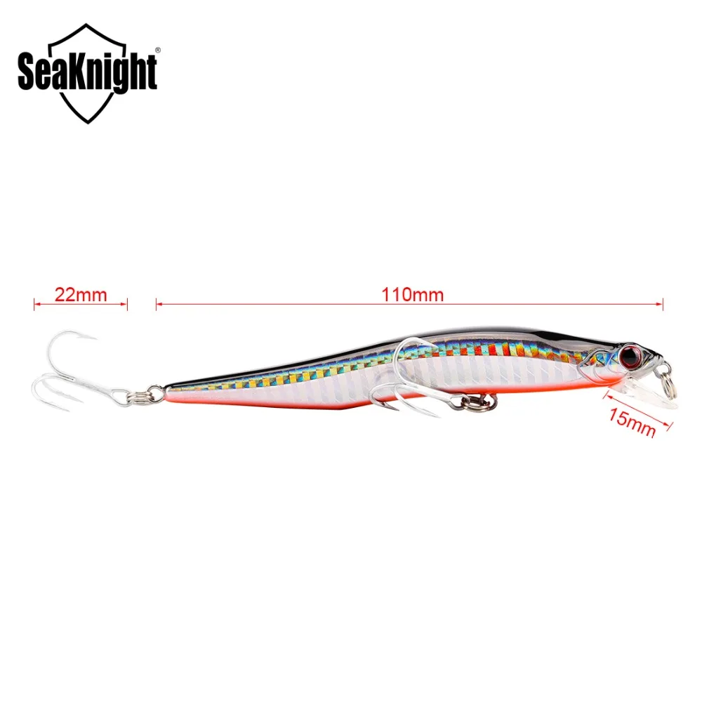 SeaKnight SK032 Fishing Lure 11.5g 11cm  0-0.8M Floating  1PC Hard Fishing Lure Long Casting Minnow with VMC Hooks