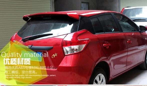 Higher star Stronger ABS material car rear wing Spoilers,Empennage with color paint for Toyota Yaris 2009-2015