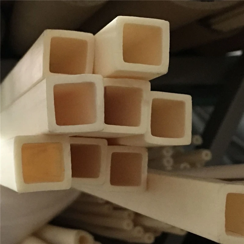 99.5%Al2O3 High Thermal Corundum Tube 15*15*1300mm/Square Single-Bore Alumina Tube/Insulating Ceramics For Thermocouple Sensors