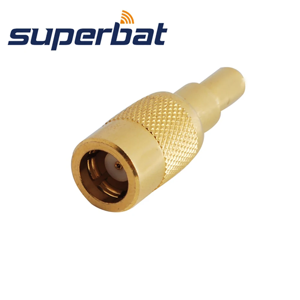 Superbat 75 ohm 10pcs SMB femmina attacco a crimpare dritto connettore coassiale RF per cavo RG316 RG174