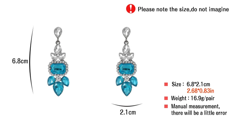 VEYO Bridal Earrings Rhinestone Trendy Wholesale Crystal Drop Earrings High Quality