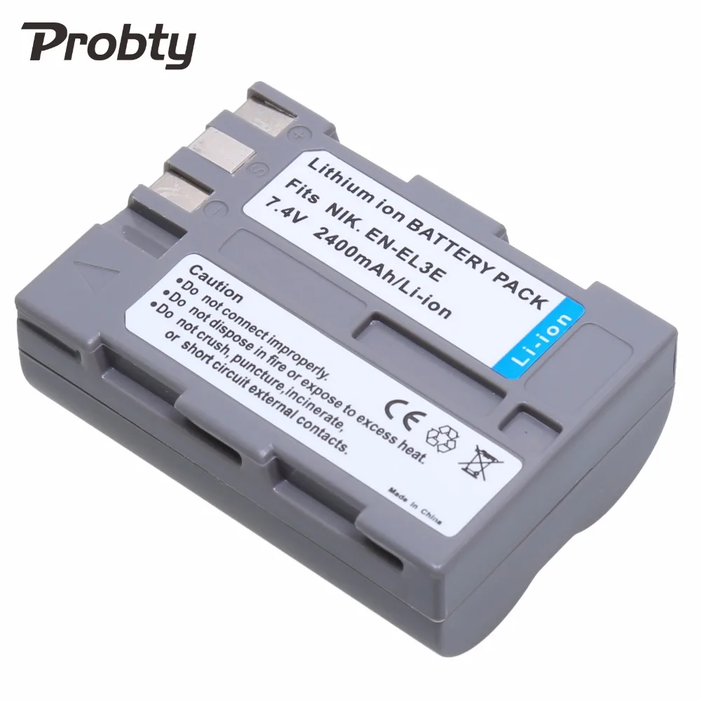 Probty EN-EL3E ENEL3E Máy Ảnh Kỹ Thuật Số Pin + Sạc Kit cho Nikon D300S D300 D100 D200 D700 D70S D80 D90 D50 MH-18A