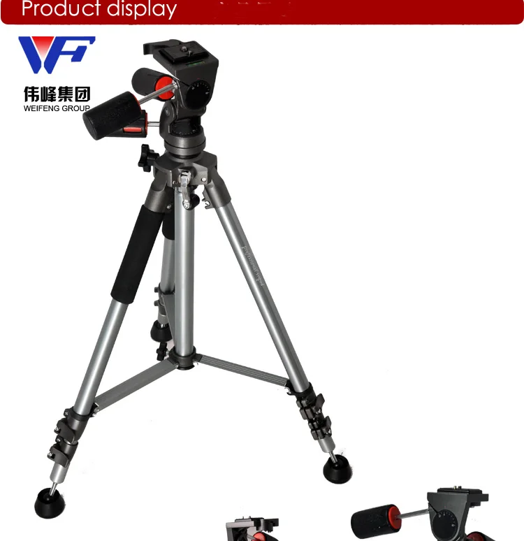 คุณภาพสูง Professional อะลูมินัมอัลลอย Weifeng กล้องวิดีโอขาตั้งกล้อง WF-6307A 3-Way Pan Head แบบพกพาขาตั้งกล้องดิจิตอล