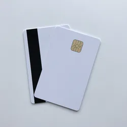 10pcs SLE4428 Hico 3-track Magnetic Stripe Credit Card Size Blank Contact Smart PVC Card