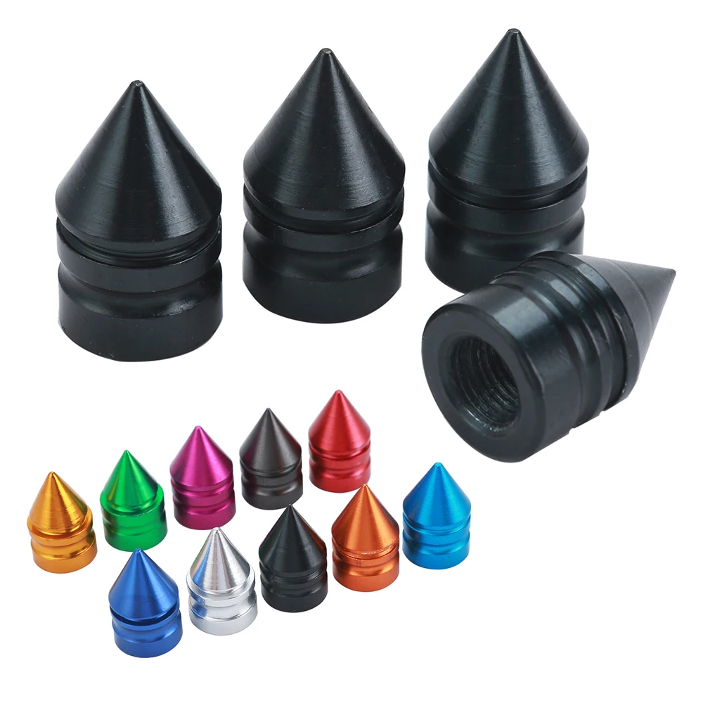 4x Aluminum Bullet Car Truck Air Port Cover Tire Cone Rim Valve Wheel Stem Caps New Arrival Car Styling Auto Accessories