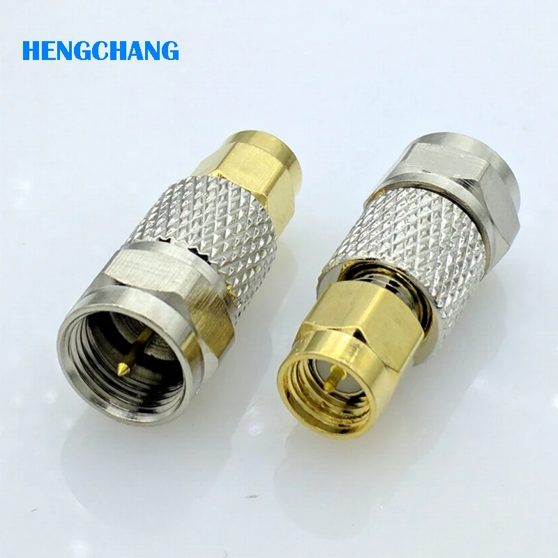 F ذكر إلى SMA ذكر قابس مستقيم RF محول Coax ، محول موصل ، 1 ، #4