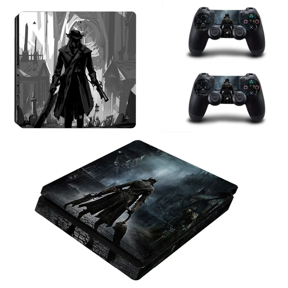 Game Bloodborne Decal PS4 Slim Skin Sticker For Sony PlayStation 4 Console and 2 Controllers PS4 Slim Skin Sticker Vinyl