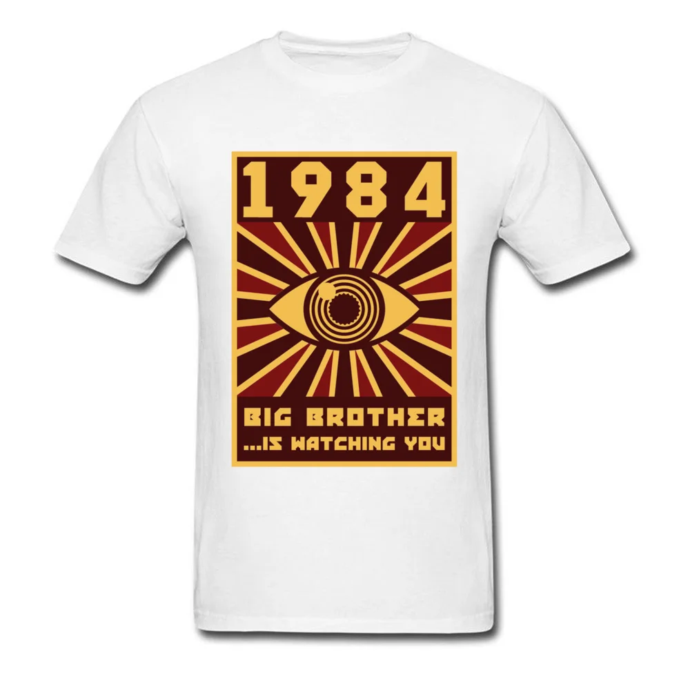 1984 Big Brother T-shirt Men Black Tops Graphic Tshirt Horus Eye Clothing Vintage Tees 80s T Shirts Funny Hipster Streetwear