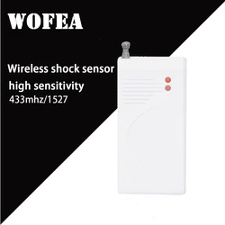 Wofea-Sensor de choque sem fio, detector de vibração, trabalhar com GSM, alarme Wi-Fi, 433MHz, 1527, 330K