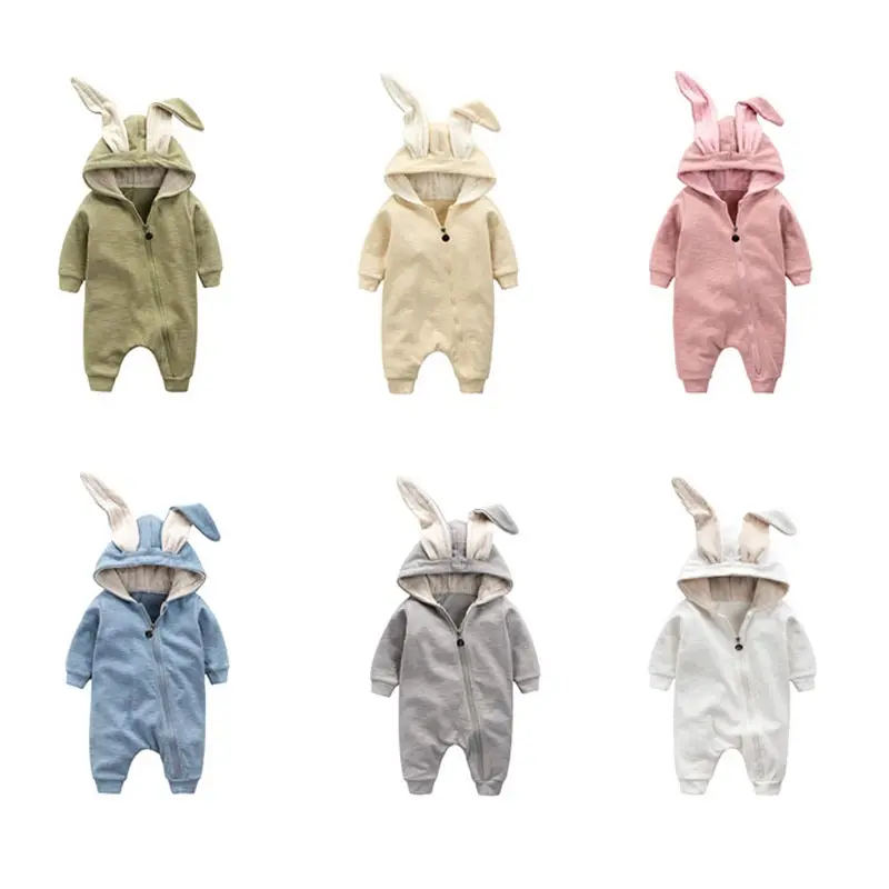 New Spring Autumn Baby Rompers Cute Cartoon Rabbit Infant Girl Boy Jumpers Kids Baby Outfits Clothes