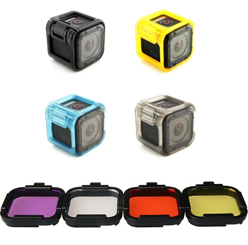 For Gopro 5 4 Session Action Camera Accessories Lens Cap Screen Protector Frame Protect Border Protective Film Diving Filter