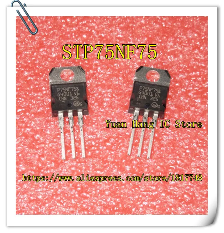 

Free shipping 50PCS/LOT MOSFET P75NF75& P75N75 STP75NF75 TO-220