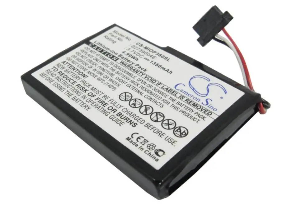 Cameron Sino 1350mah battery for MICROMAXX MM95242 MITAC Mio P360 Mio P560 Mio P560t Mio P565 02739004E E3MT07135211