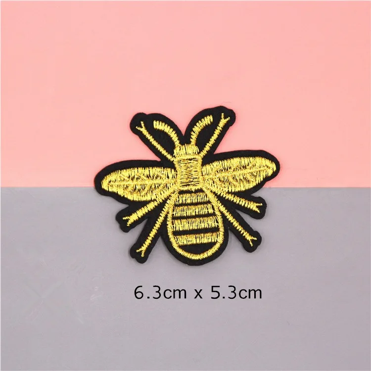 1pc Fashion Crown Bee Military Army Rank Embroidery Patches for Clothing Iron on Clothes Biker Garment Appliques Badge Sticker