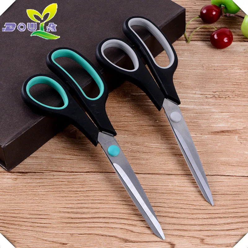 Modern golden 8.5 Inch rubber plastic scissors multifunction stainless steel tailor cut household shear sewing shears