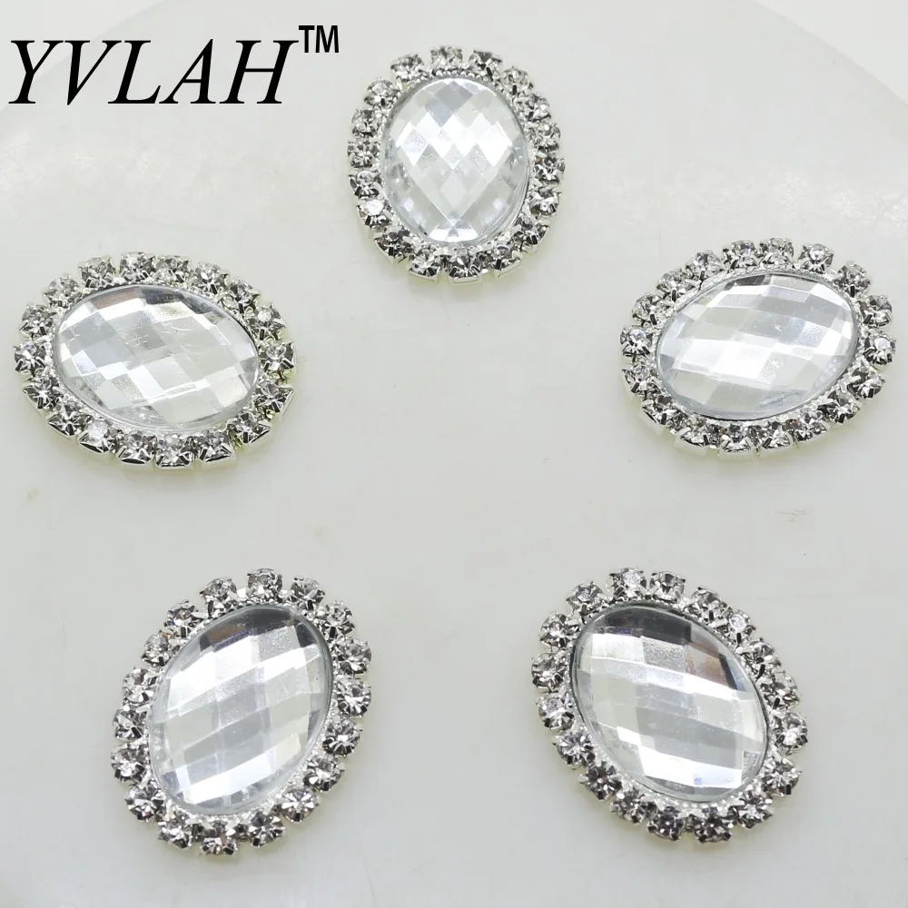 Fashion Panas 10 Buah 20*25 Mm Oval Putih DIY Perhiasan Aksesoris Flat Kembali Imitasi Mutiara Dasar Pengaturan Grosir buatan Tangan Fitting