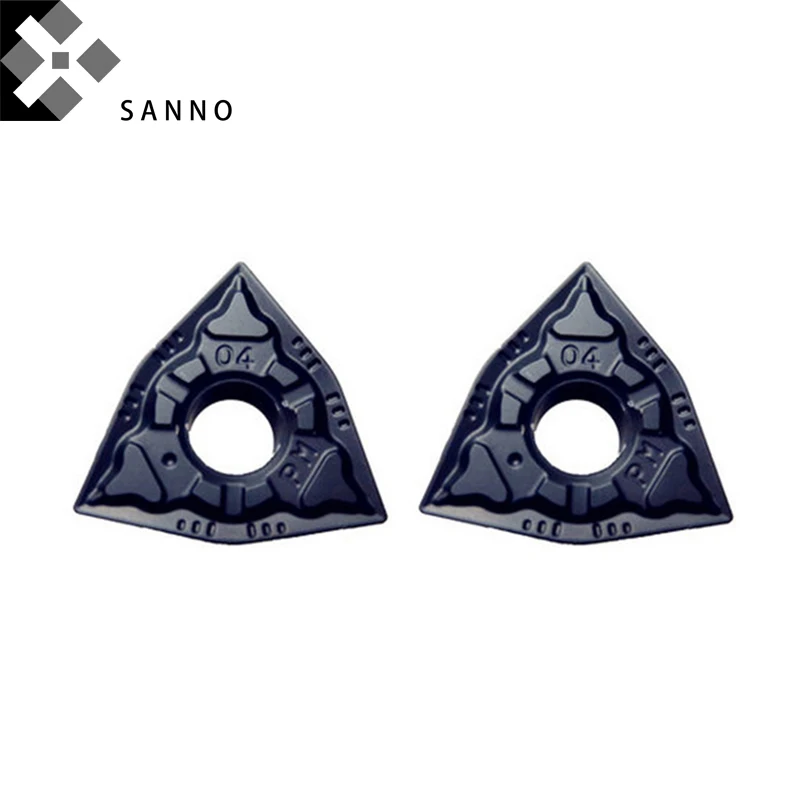 Lâmina de torneamento de processamento de acabamento e semi-acabamento WNMG 080404 -PM YBC251 / YBC252 Pastilhas de torneamento CNC de carboneto de tungstênio