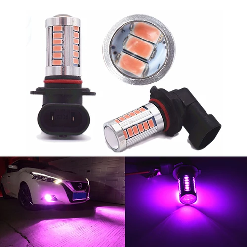 Imagen 1 del producto YSY 1X H11 9005 9006 5630 5730 LED Chip 33SMD LED Auto lámpara antiniebla bombilla de coche con lente rosa