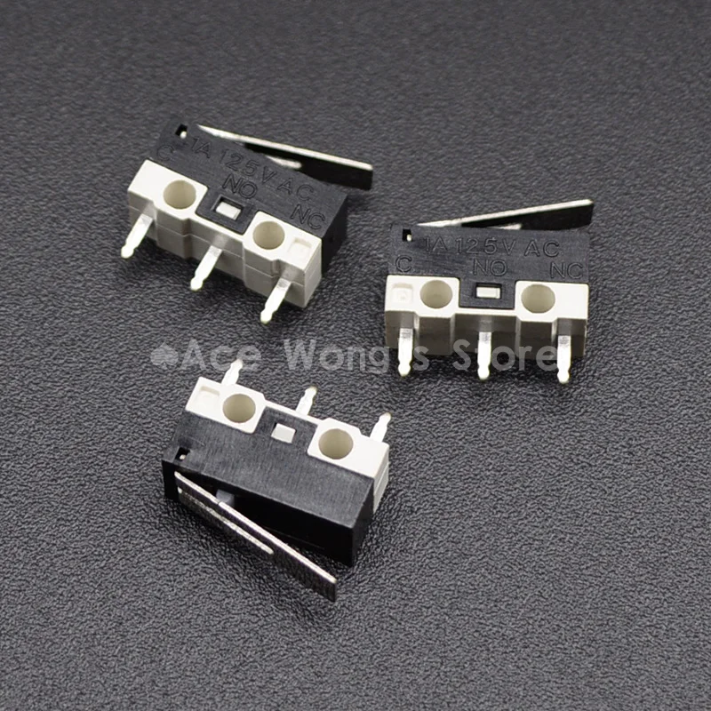 10Pcs Limit Switch Push Button Switch 1A 125V AC Mouse Switch 3Pins Micro Switch