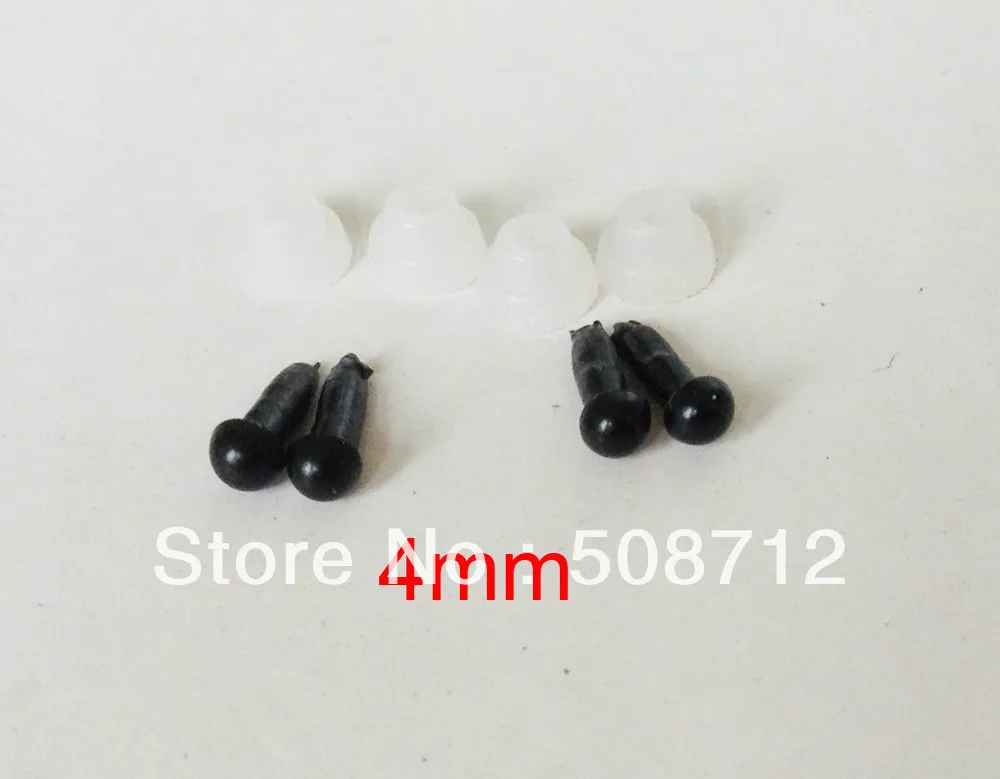 

Free shipping!!!Safety Plastic black Eyes Toy Bear Making Components -4mm Dolls eyes/toy eyes