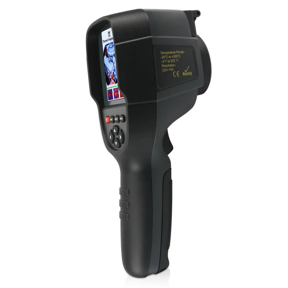 HT-18 Handheld Infrared Temperature Heat IR Digital Thermal Imager Detector Camera with storage 220x160 Resolution 3.2''