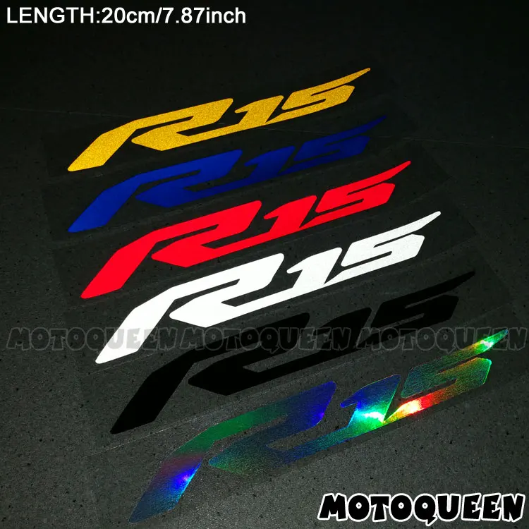 

Motorcycle body Wheels Fairing Helmet Tank Pad decoration logo Label reflective Stickers Decals For YAMAHA YZF R15 YZF-R15