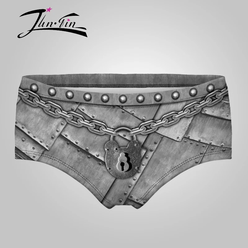 Printed Chastity Belt New 3D Women Underwear ladies Panties  Lady Briefs calcinha lingerie bragas