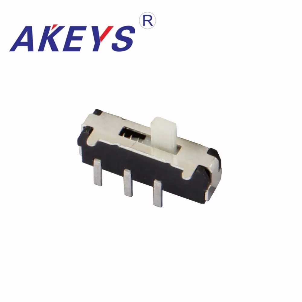 20PCS MSK-12D18A SMD small toggle element, 3-pin 2-speed toggle switch, mini type, left reset, white, black