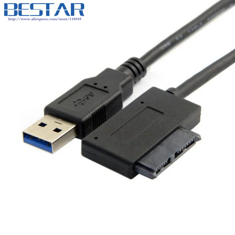 Slimline USB 3.0 13Pin SATA Adapter Cable 20cm for Laptop CD/DVD Rom Optical Drive - 7+6 Pin Connector