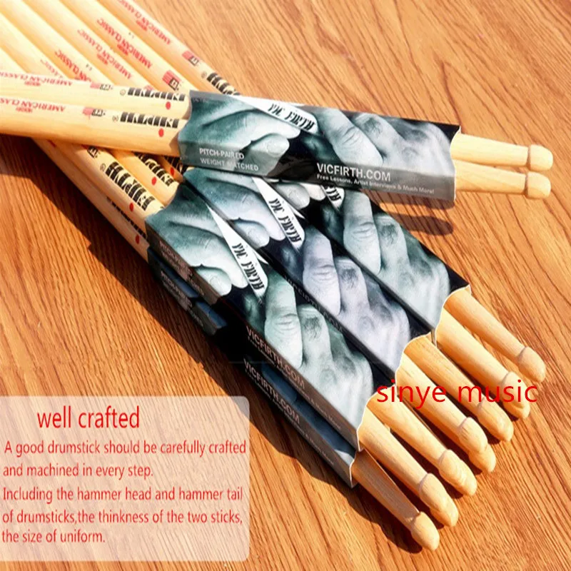 Original Professional Drum Sticks 5A Hickory Walnut Wood 5A 5B Drumsticks 7A Musical Instruments Drum Sticks One Pair