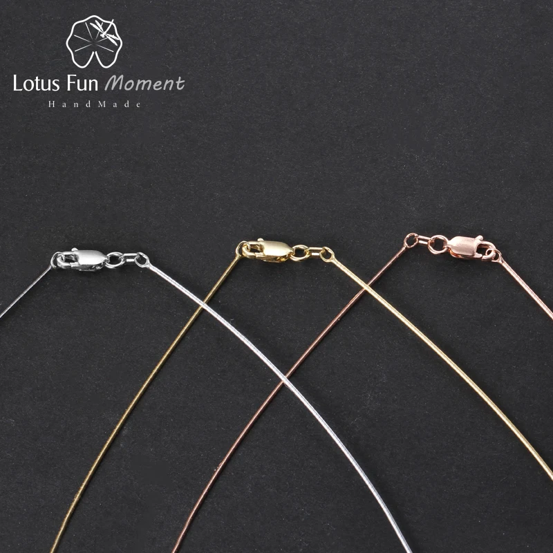 

Lotus Fun Moment Real 925 Sterling Silver Fashion Jewelry Top Quality Classic Choker Necklace Chain for Women Collier Acessorios