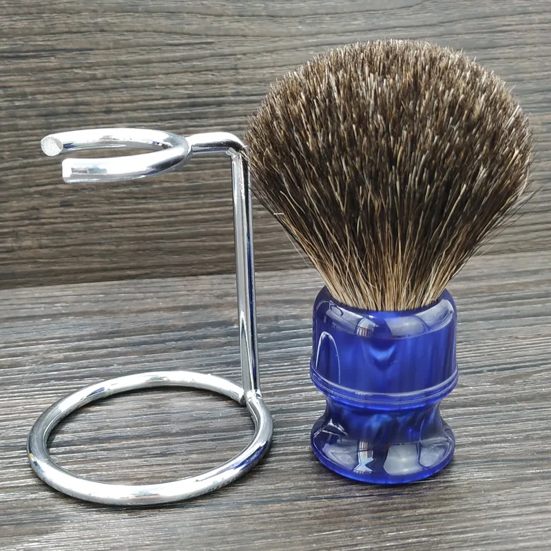 Dscosmetic 26mm Ocean Blue black badger hair knots shaving brush ocean blue handle