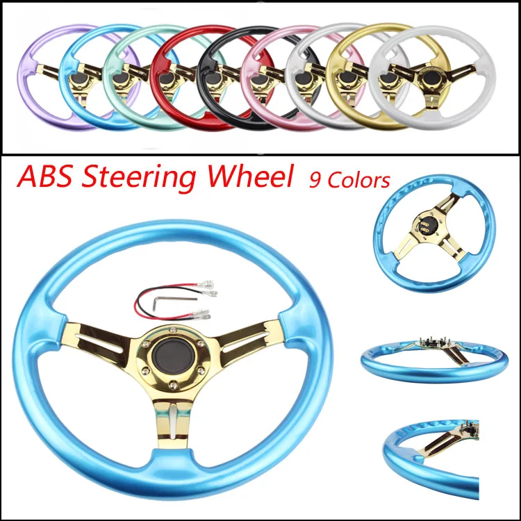 Gold New 350mm 14inch Steering Wheel ABS Steering Wheel