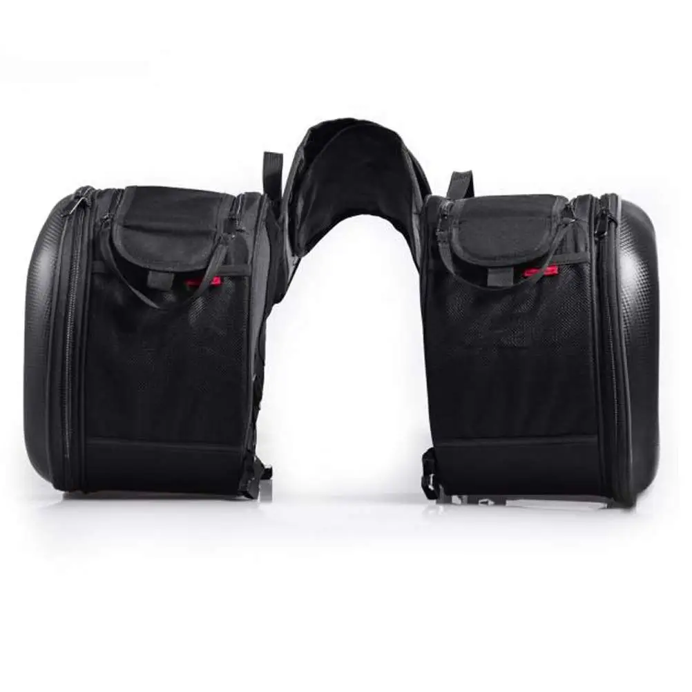 Neueste Motorrad wasserdichte Racing Race Moto Helm Reisetaschen Koffer Satteltaschen + ein Paar Regenmantel + Kunststoff – Detail 1
