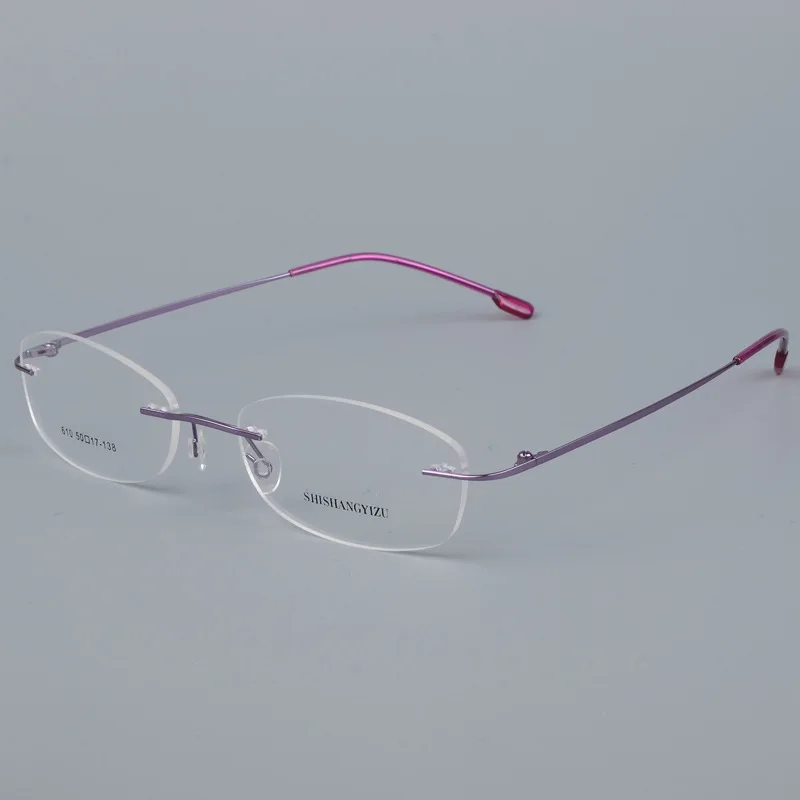 BCLEAR Rimless Glasses Frame Women Titanium Alloy Ultralight Eyeglasses Prescription Frameless Eyewear Myopia Optical Frame