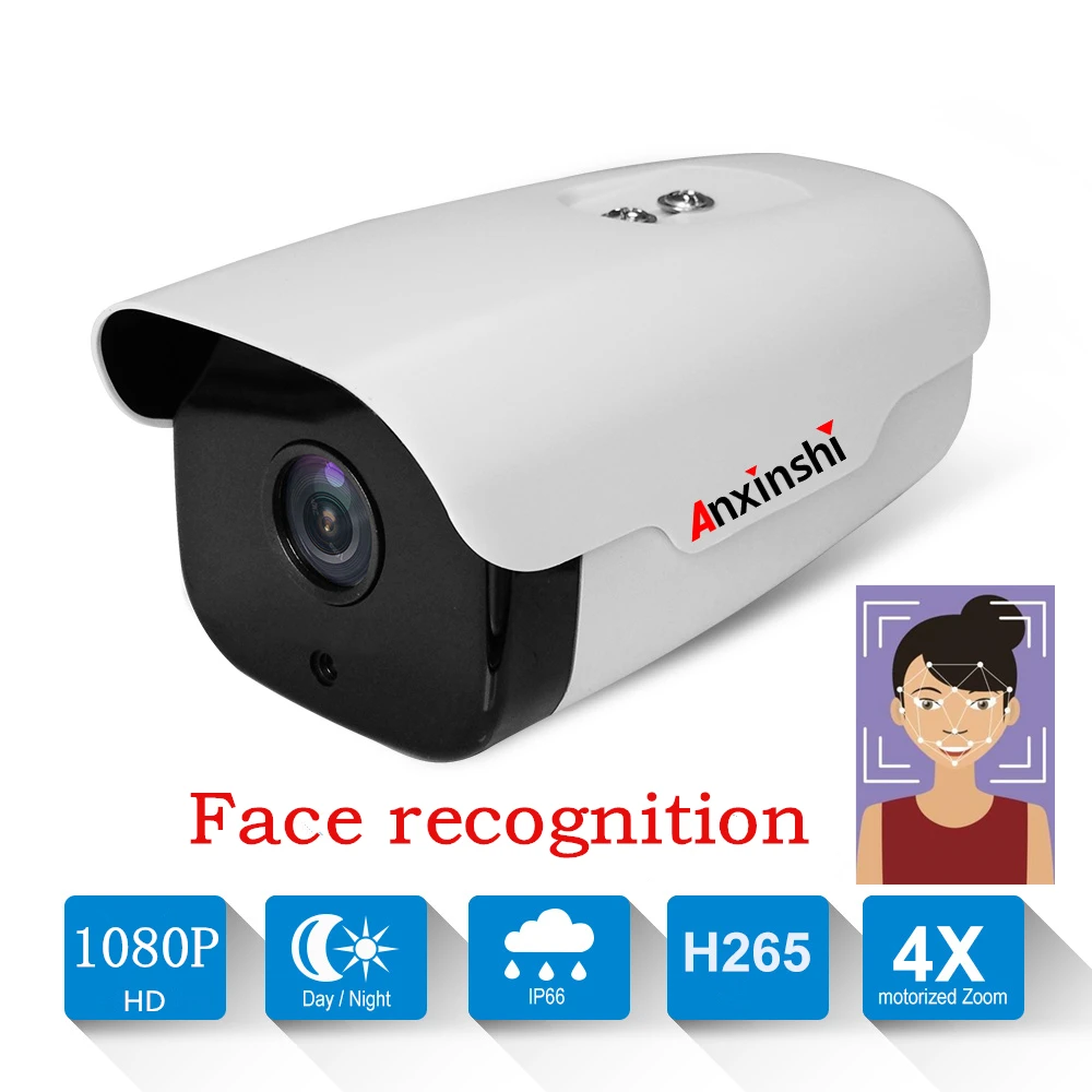 

1080P face recognition IP Camera Starlight 2mp smart analysis onvif network camera 4X zoom can save and identify 10,000 faces