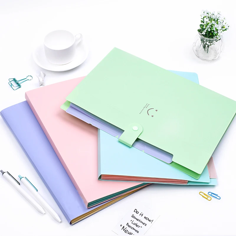 Super-durable Candy Colorful Expanding File Document Organize Folder Paper Filing Case Products Office Material Accessories