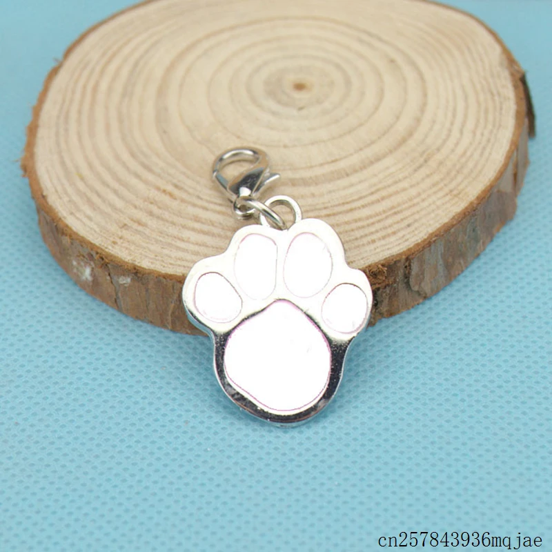 200pcs Footprints Dog Tags Pet Pendant Decor Footprint Identity Card Lovely Pet Jewelry Popular Pet Accessories