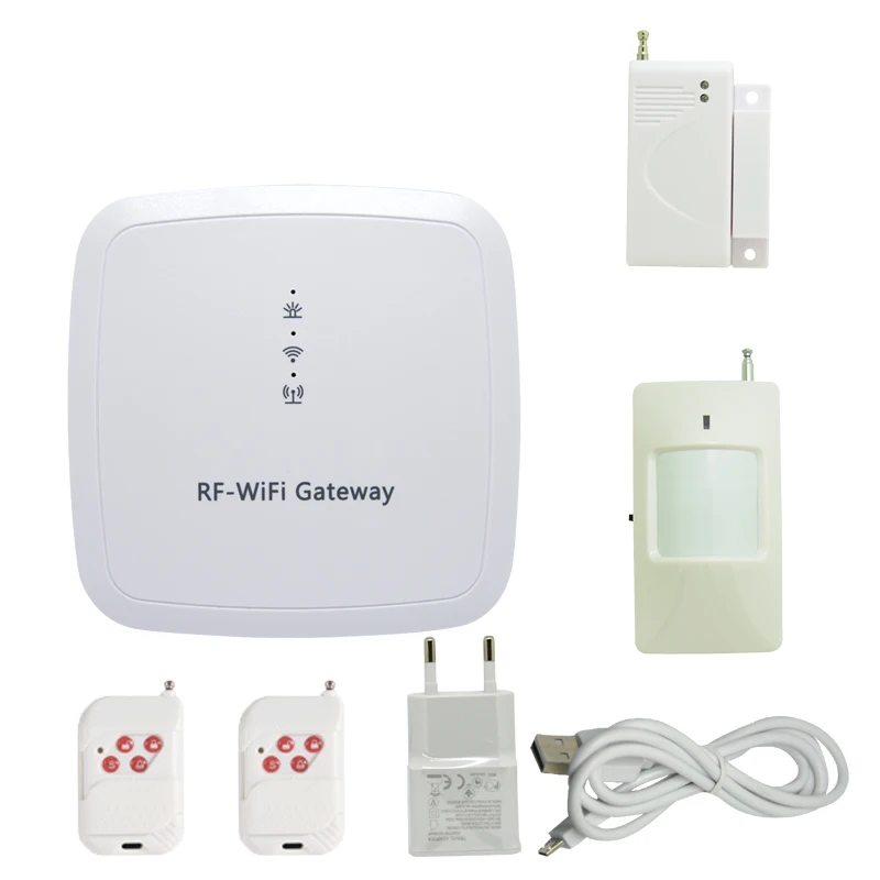 

2020 New product Smart Home security WIFI Alarm system with APP Control Door open alarm Self defense smoke fire alarm detector