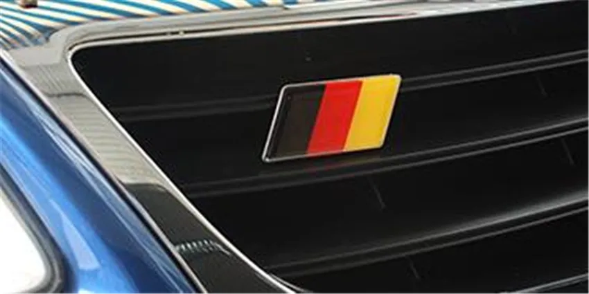 YAQUICKA Germany Flag Front Emblem Badge Grill Grille for Golf Jetta A3 A4 A5 A6 Car Styling Auto Accessories Car-covers Sticker