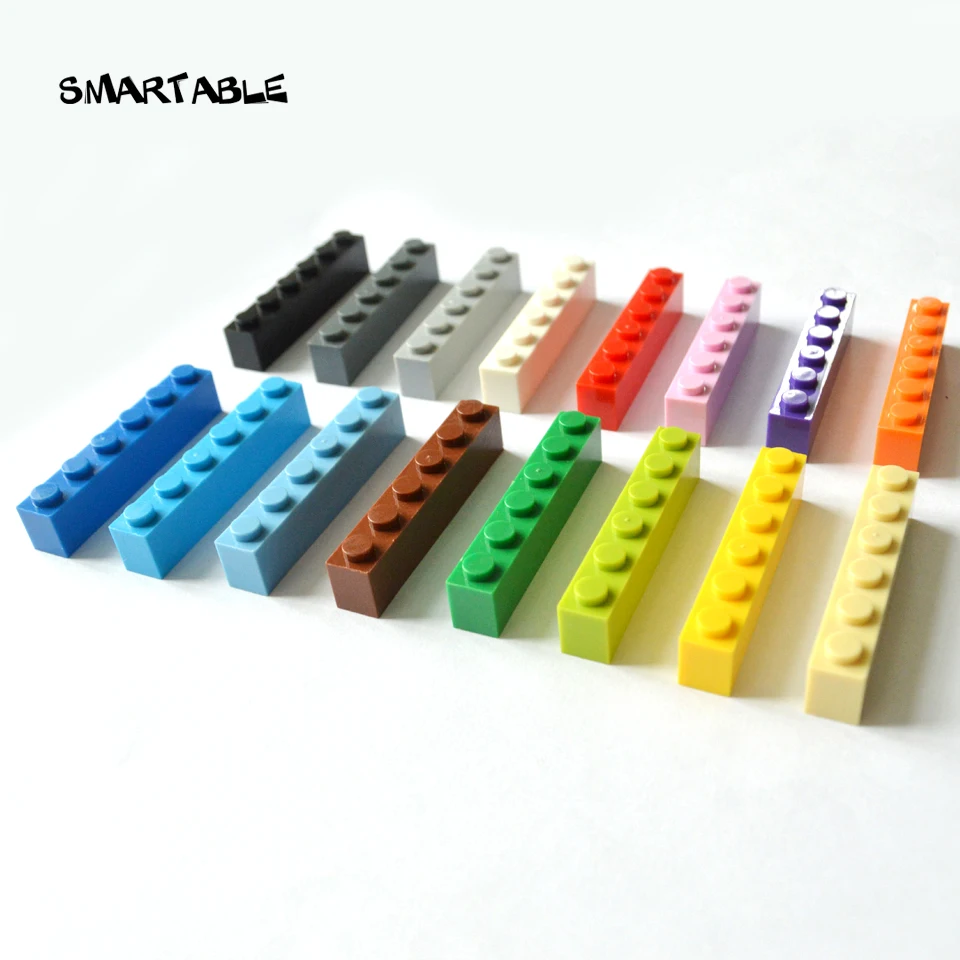 

Smartable Brick 1X6 Building Blocks Parts DIY LOGO Toys For Educational Creative Compatible Major Brands 3009 MOC Toy 42pcs/lot