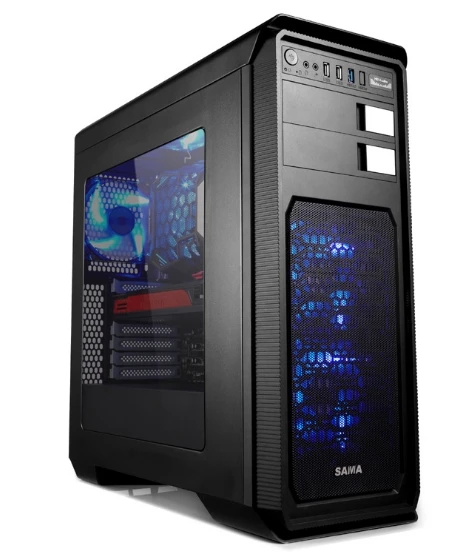 18.5/21.5/23.6/27 inch LCD HD monitor display i7 7700k 8G/16GB 1T GX1080 ATX Desktop gaming computer PC with Water cooling case