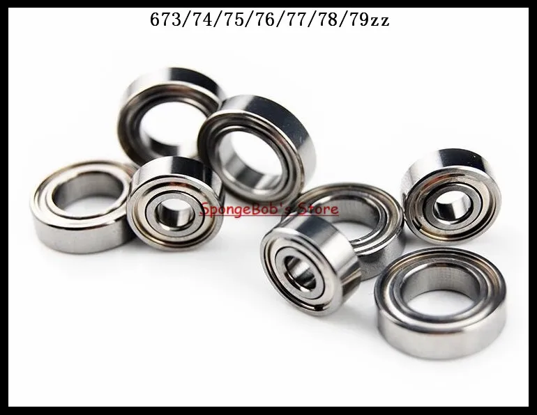 10pcs/Lot 673zz/ 674zz/ 675zz/ 676zz/ 677zz/ 678zz/ 679zz Thin Wall Deep Groove Ball Bearing Miniature Bearing