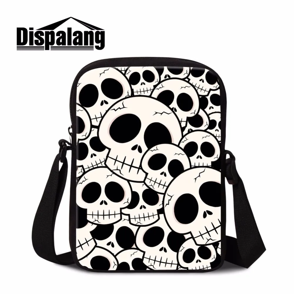 Dispalang fajne małe torby podróżne czaszki głowy mini na co dzień torba typu crossbody sling bag mini ponad torba na ramię